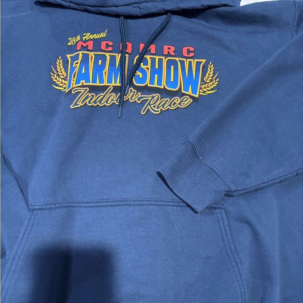 Navy blue 2xlarge farm show hoodie - Picture 4 of 5
